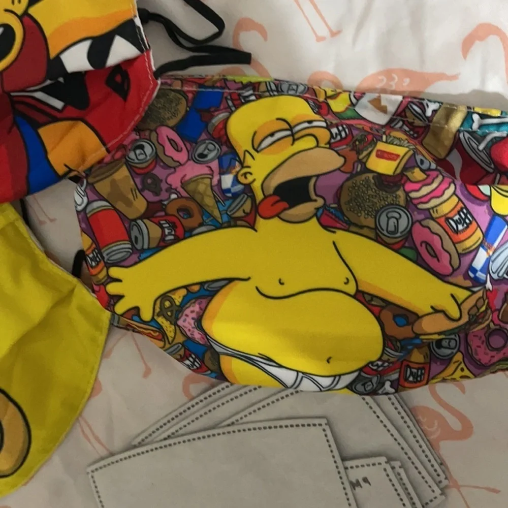 New set/3 Simpsons face masks
